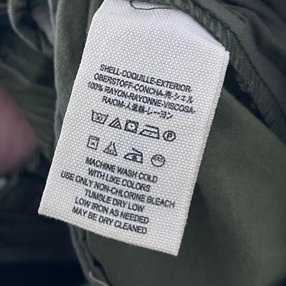 Free People Olive Soft-Girl Cargo Belted High-Rise Trousers – Size 8 - Picture 7 of 8